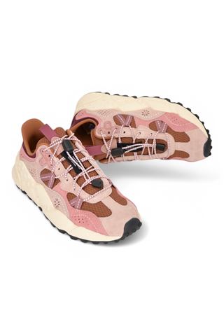 Sneaker donna in nylone camoscio colore rosa. FLOWER MOUNTAIN | TIGER HILL WOMEN-PINK ROSE CIPRIA